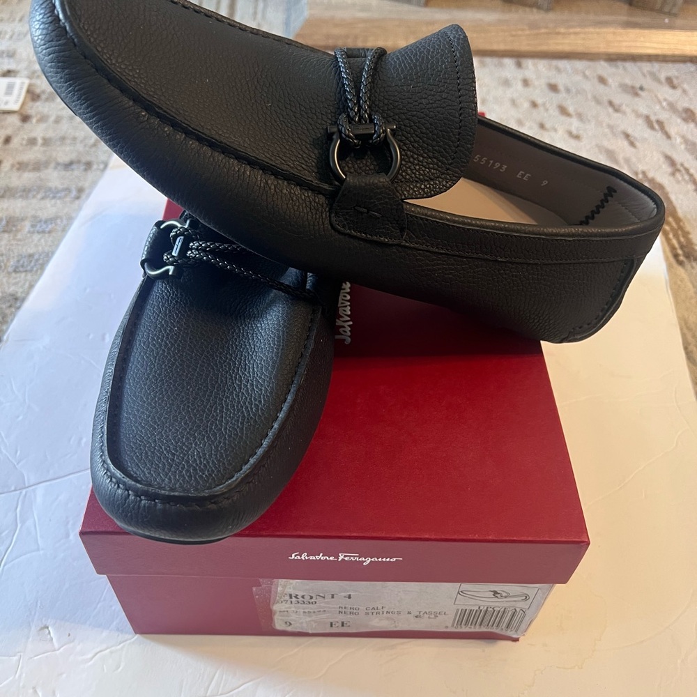Salvatore Ferragamo Men's Classic Black Slip-Ons